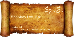 Szenkovics Emil névjegykártya